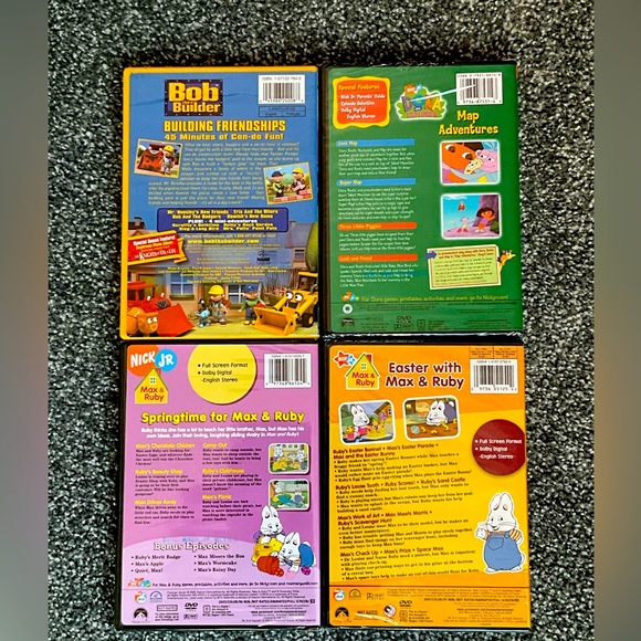 DVD SET of 4 Dora, Max & Ruby, Bob the Builder - Picture 2 of 4